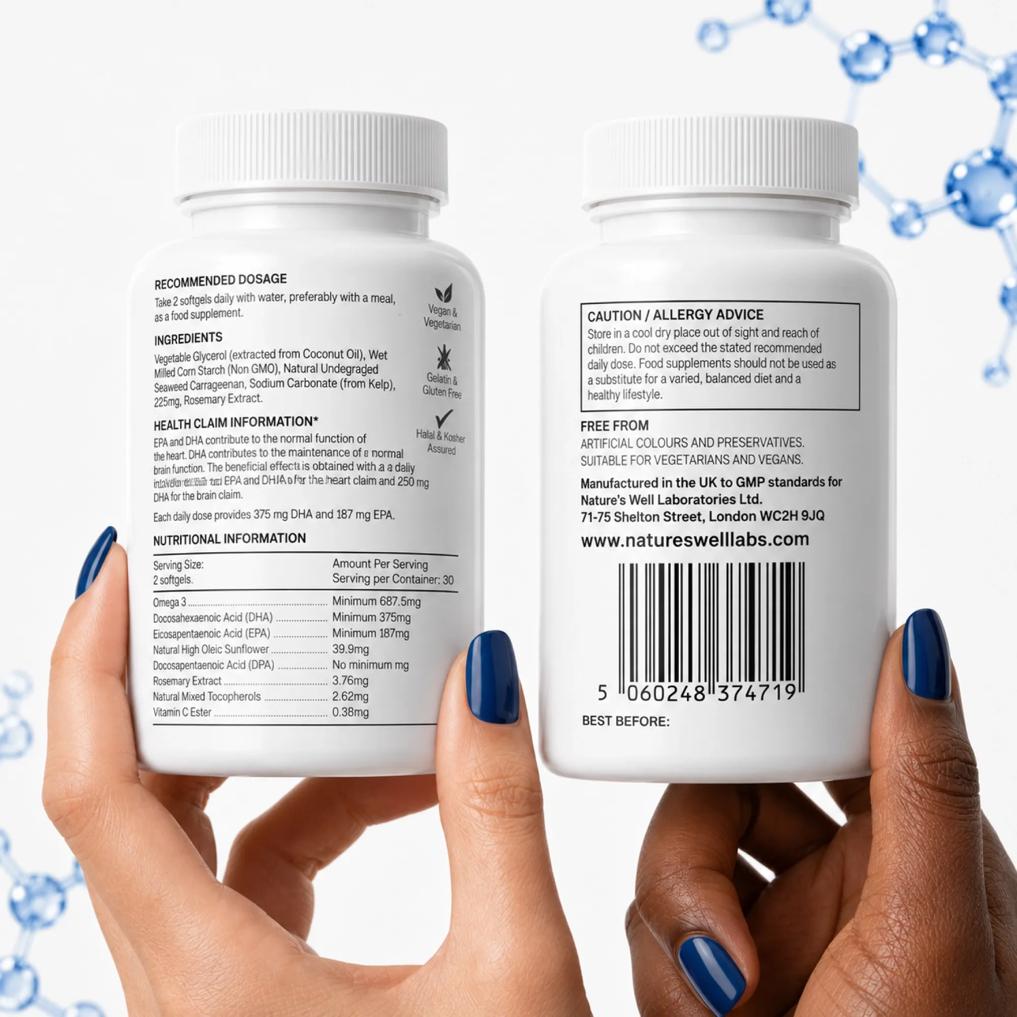 Algae Omega-3 DHA + EPA 60