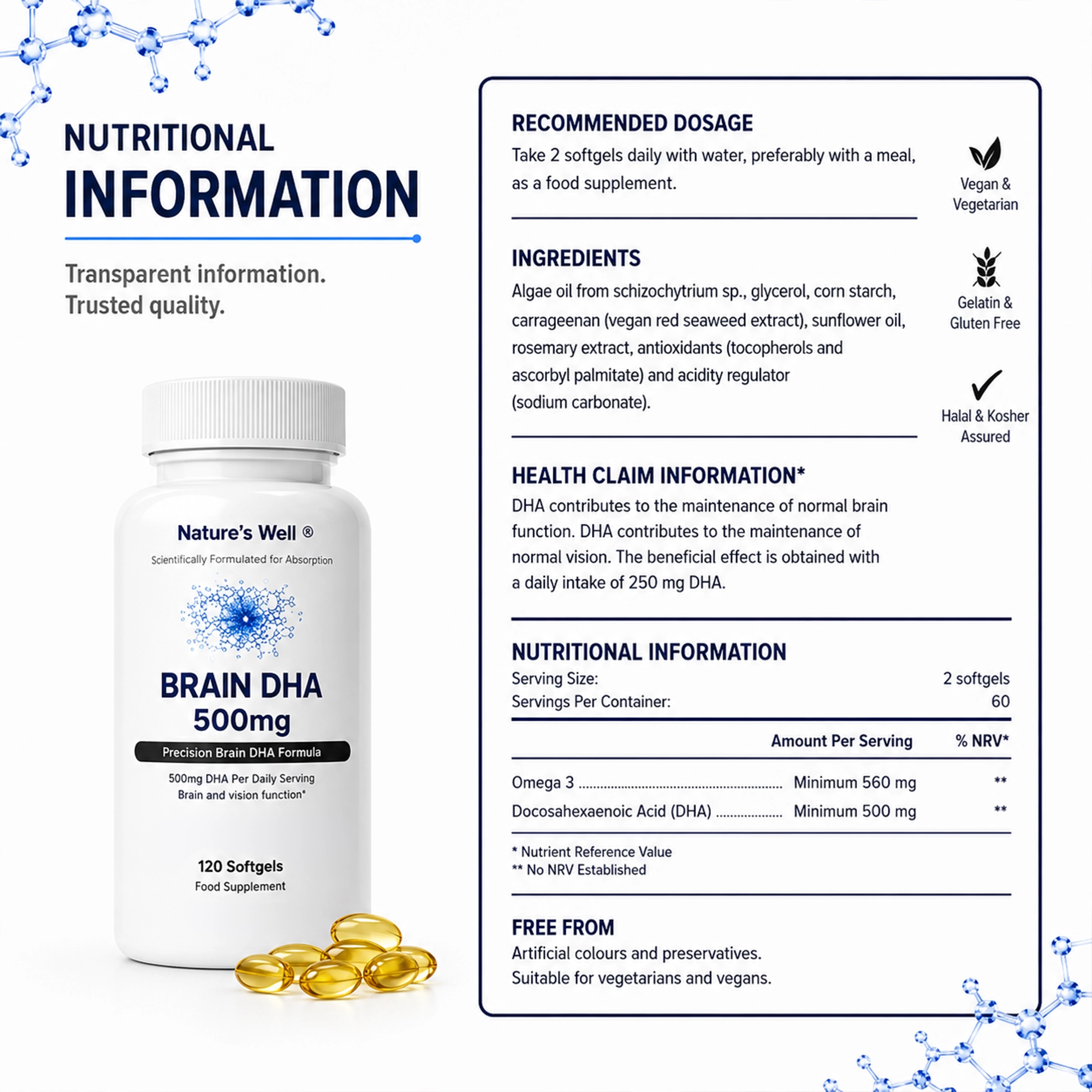 Brain DHA 500mg