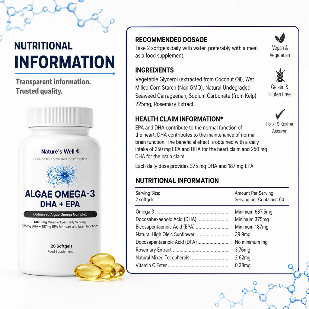 Algae Omega-3 DHA + EPA 120